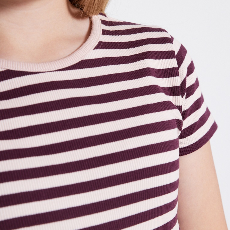 Ribbed tee "Ronja stripe"
